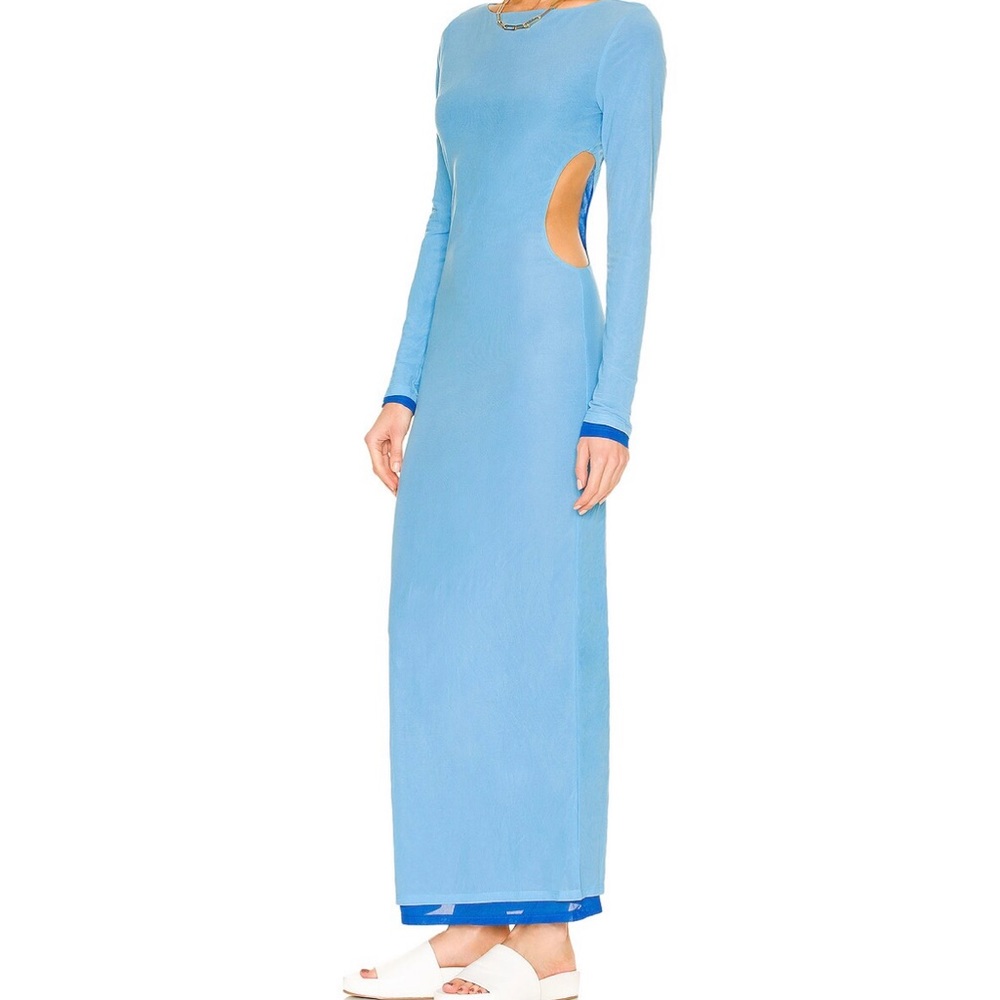 Simon Miller long blue cut out dress